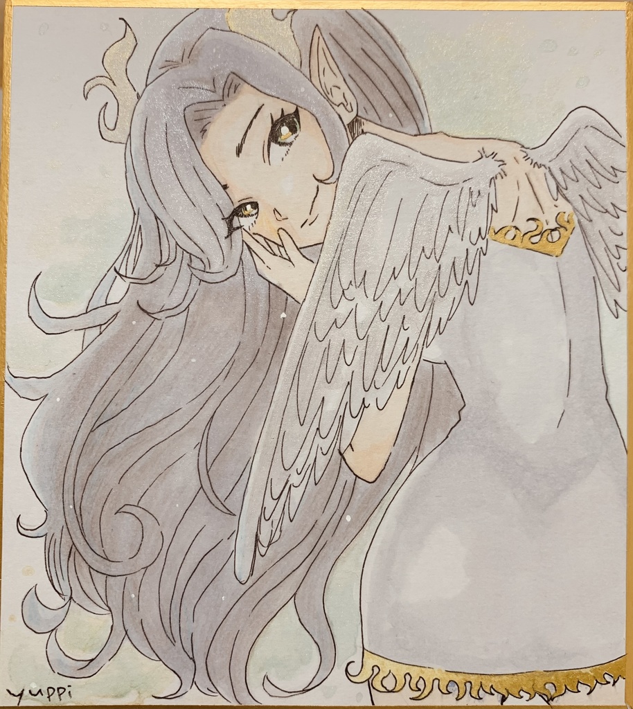 ミニ色紙 ツノっ子 てんし