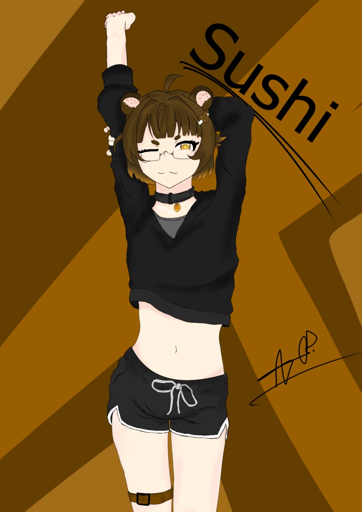 Chibi Bear "Sushi" Model (ちび 3Dモデル)