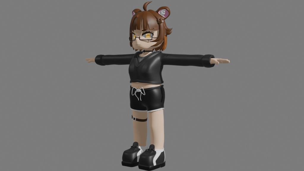 Chibi Bear "Sushi" Model (ちび 3Dモデル)