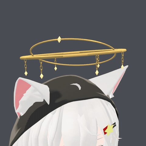 GYRO HALO | 回る・揺れるヘイロー【VRChat想定・汎用・MA対応・回転ON/OFF】