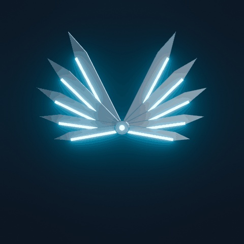 FEATHER WINGS | 背中に浮かぶ・光るメカウィング【VRChat想定・汎用・MA対応・開閉メニュー】