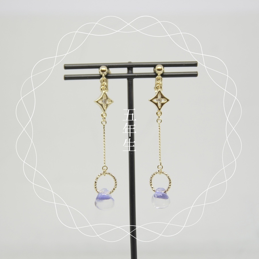 【忍たま】学年カラー ガラスビーズイヤリング