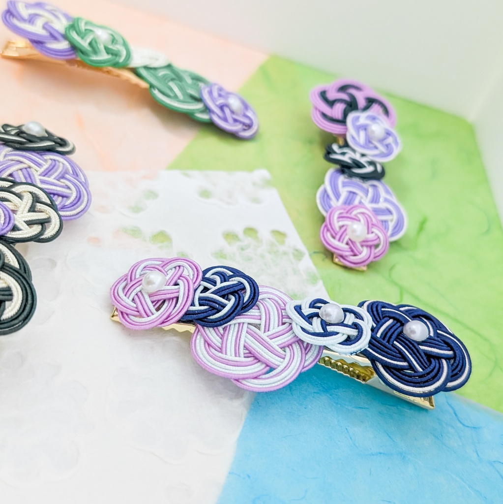 水引ヘアクリップ-大