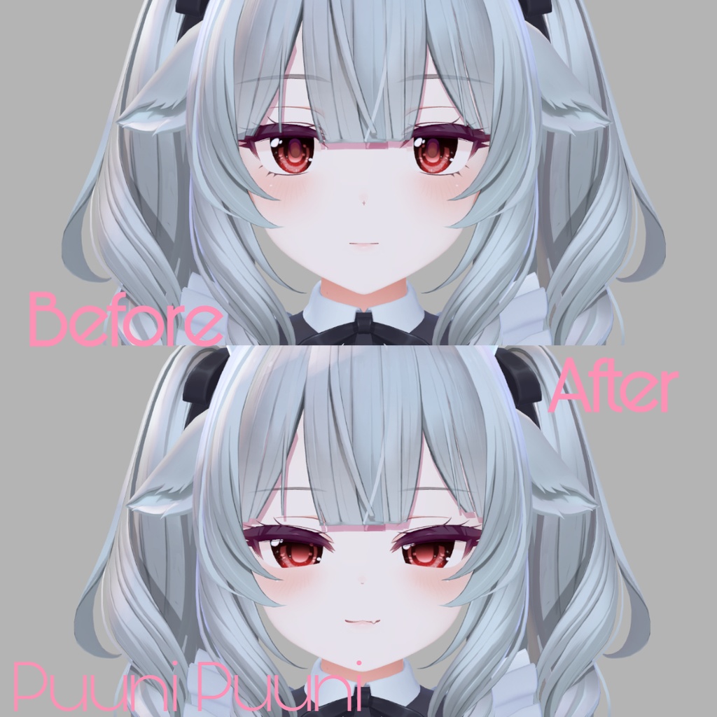 【ミルティナ/Milltina】 Cute Face Idle (Animation/Blendshape) 01