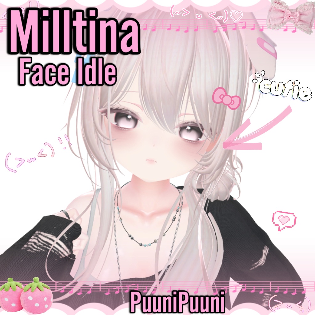 【ミルティナ/Milltina】 Cute Face Idle (Animation/Blendshape) 02