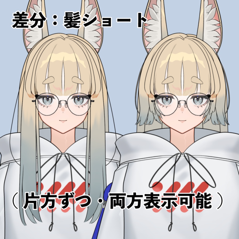 【カスタム可】フェネックモチーフLive2Dモデル【VTubeStudio】