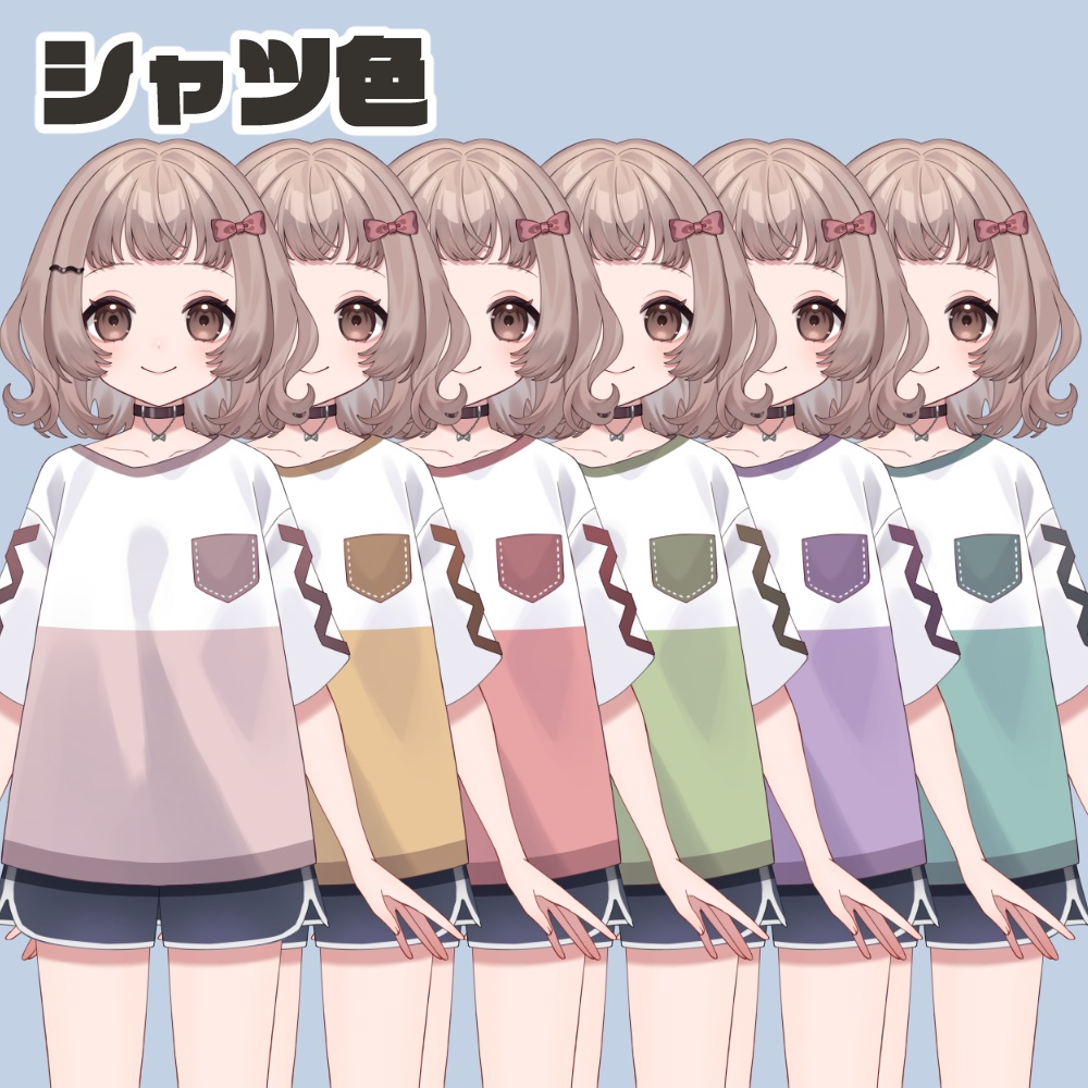 【汎用】【カスタム可】Tシャツの女の子