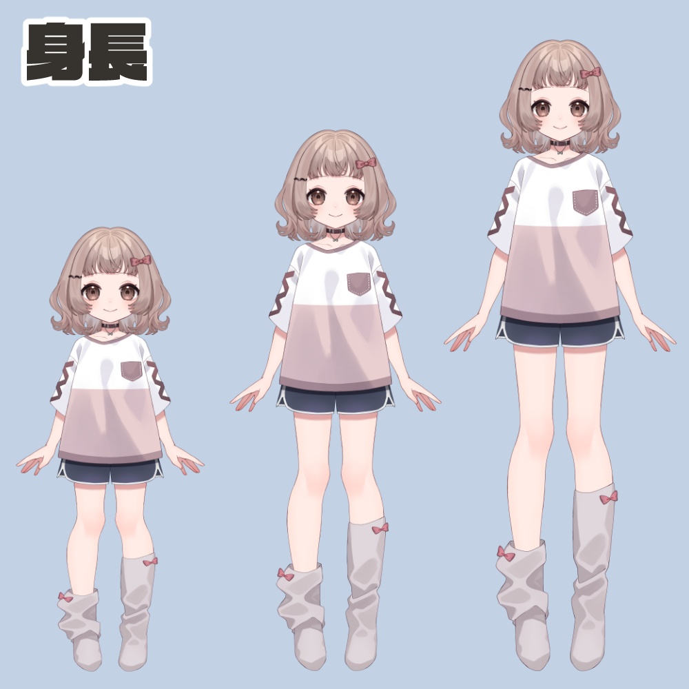 【汎用】【カスタム可】Tシャツの女の子