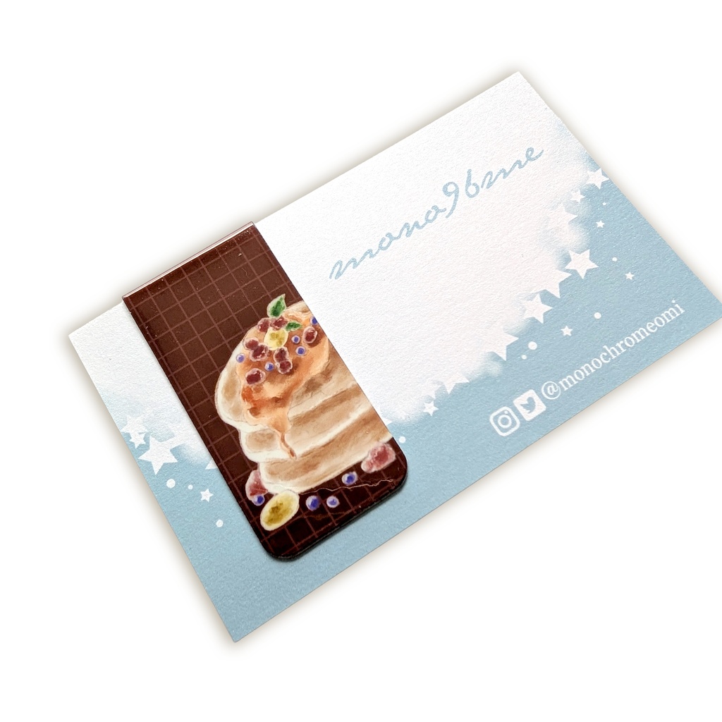 【ホットケーキ・パンケーキ】マグネットブックマーカー★マグネットしおり★書類挟み★手帳やメモ帳にも