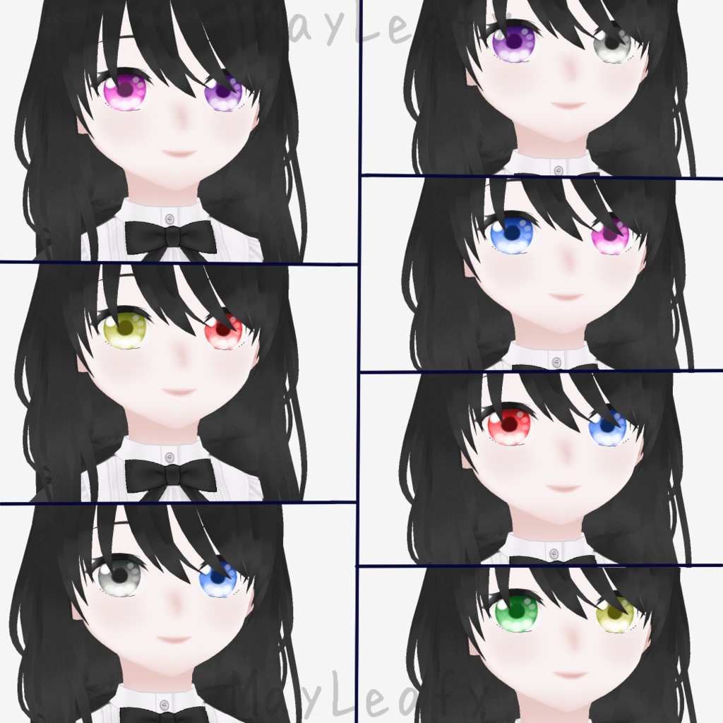 【無料あり】やわらか瞳テクスチャ【7色+瞳孔4種+ハイライト1種】