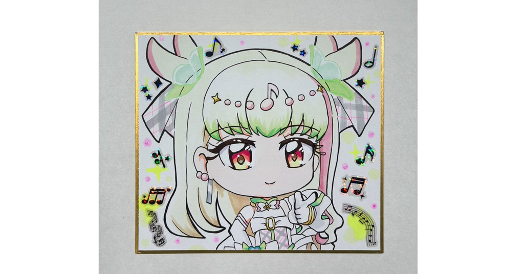 キミとアイドルプリキュア 手描き色紙