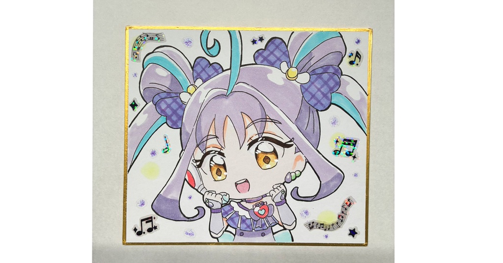 キミとアイドルプリキュア 手描き色紙