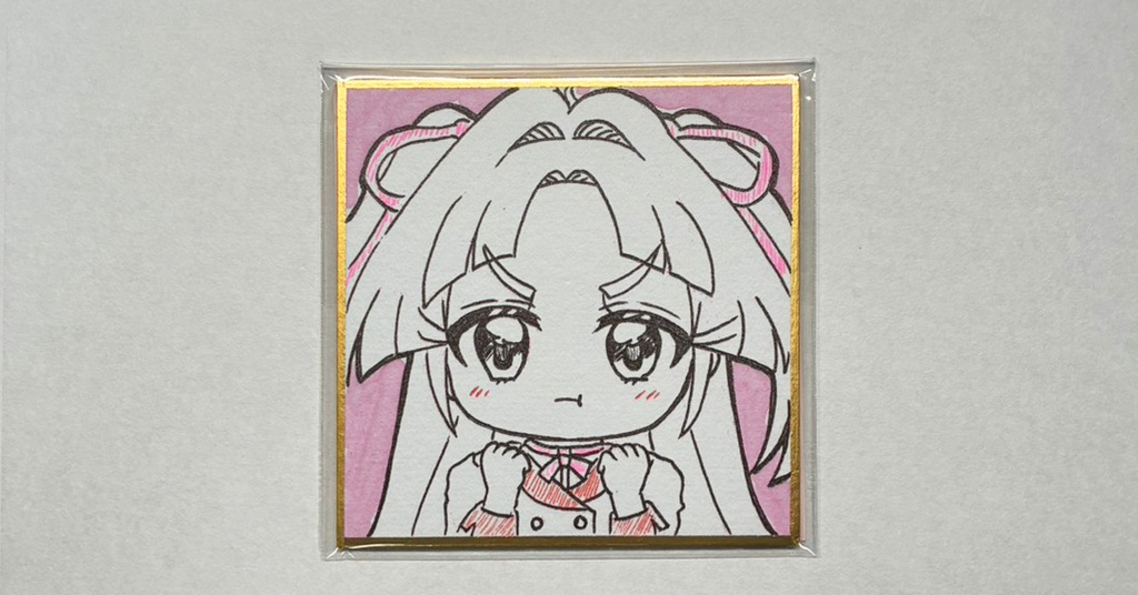名探偵プリキュア 手描き豆色紙