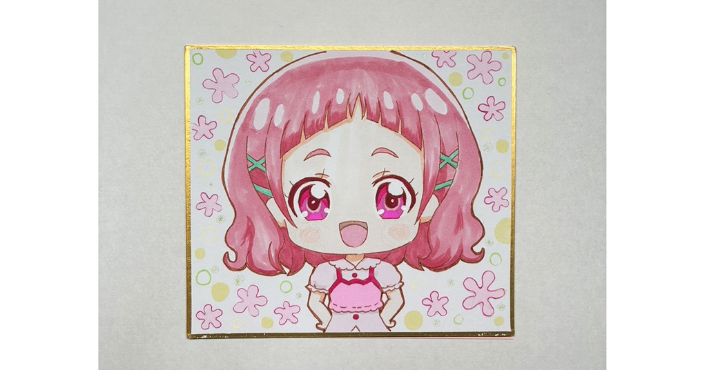 プリキュア 手描き色紙