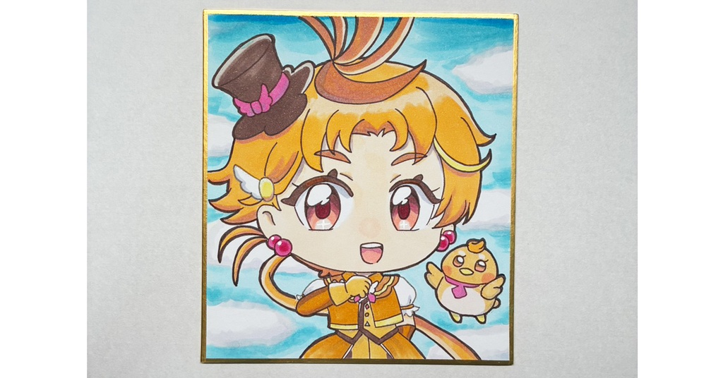 プリキュア 手描き色紙