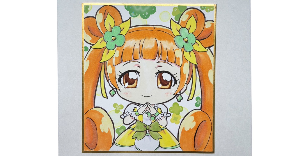 プリキュア 手描き色紙