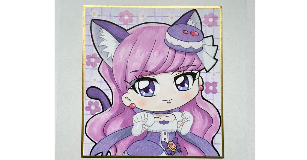 プリキュア 手描き色紙