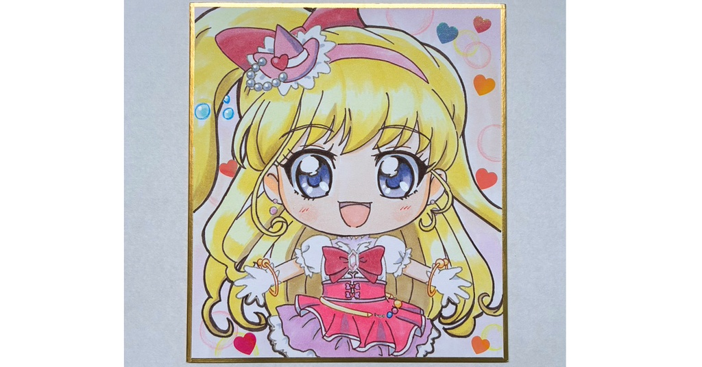 プリキュア 手描き色紙