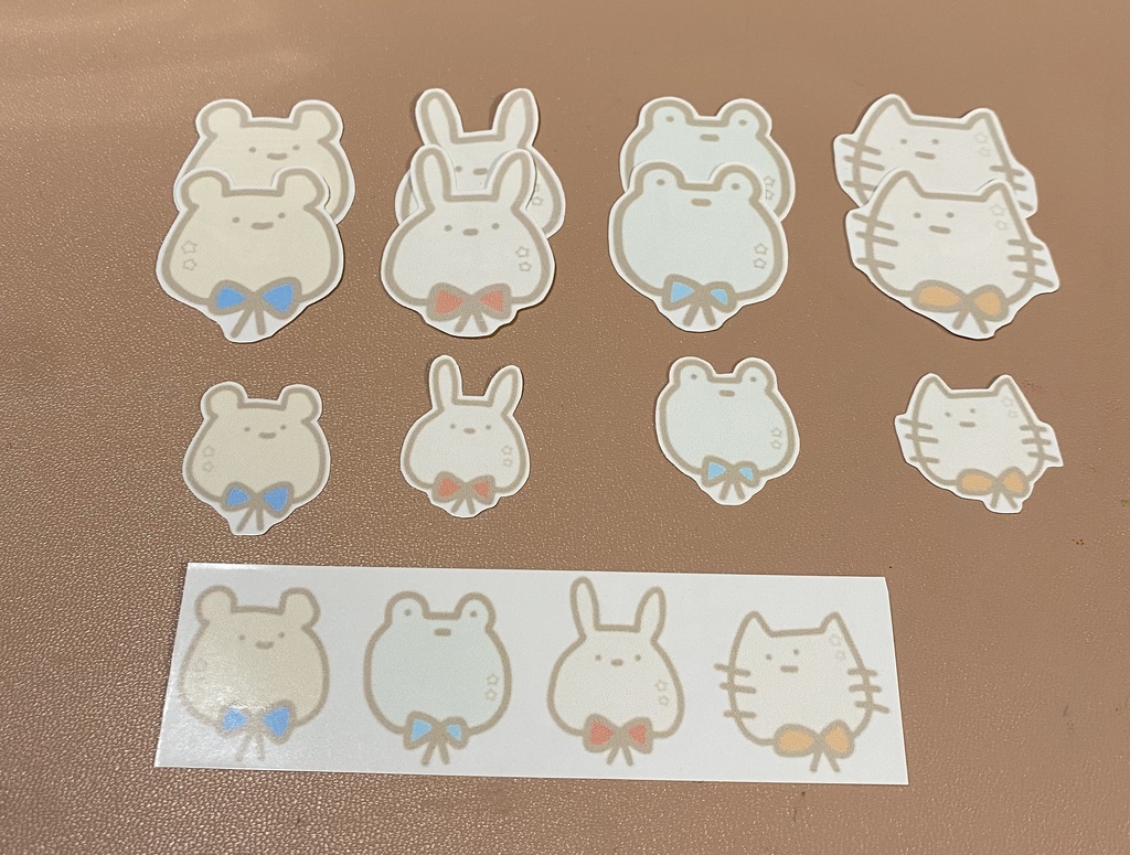 ゆるふわなお友達シール。