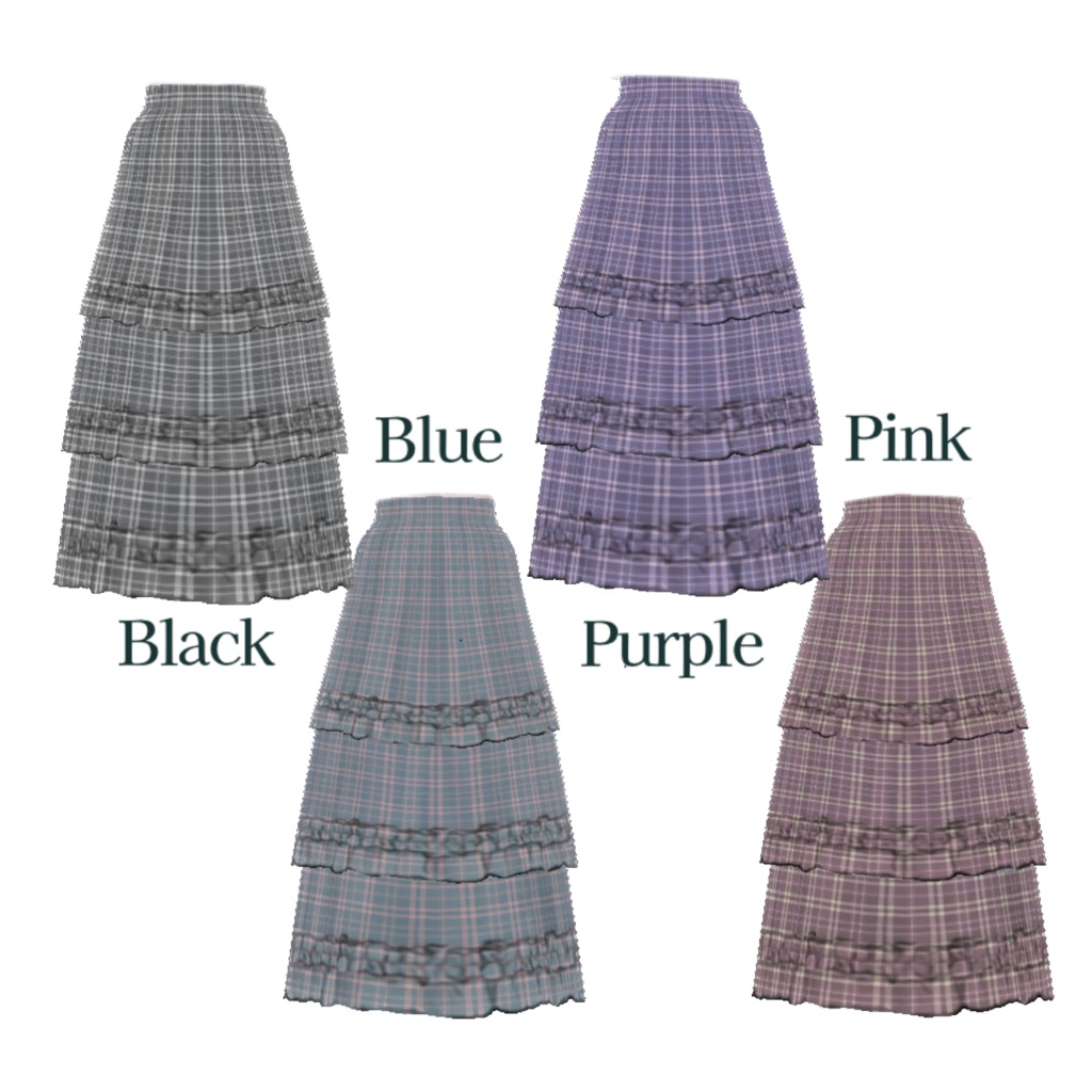 【VRoid用】フリルティアードスカート