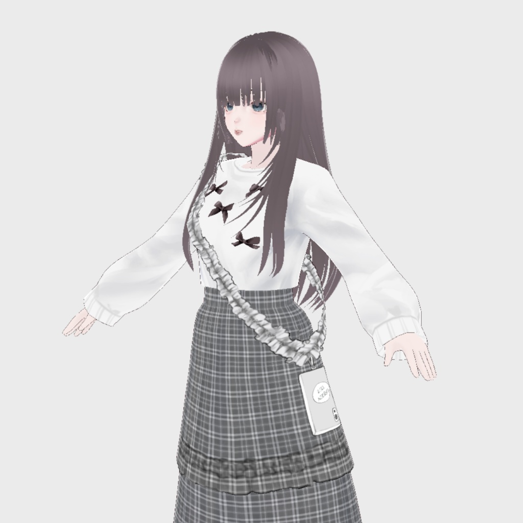 【VRoid用】フリルスマホショルダーストラップ