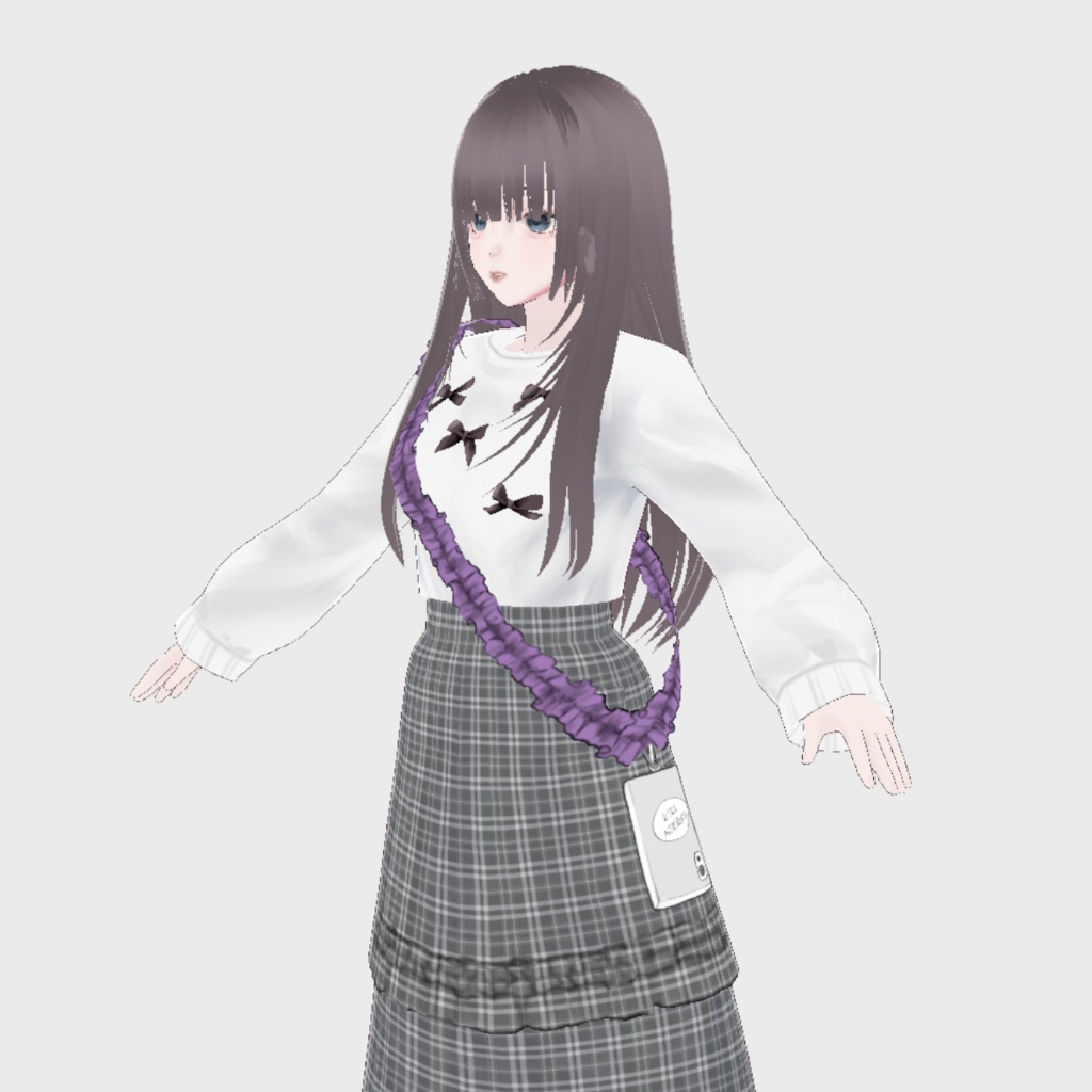 【VRoid用】フリルスマホショルダーストラップ