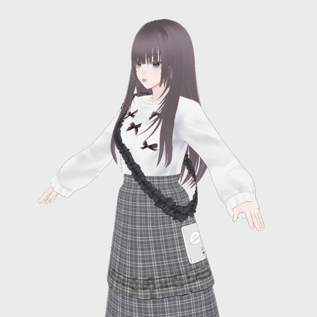 【VRoid用】フリルスマホショルダーストラップ