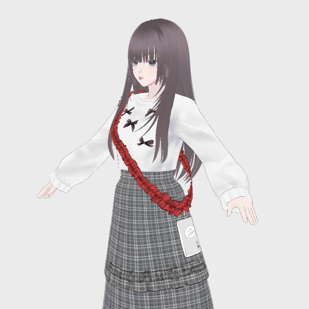 【VRoid用】フリルスマホショルダーストラップ