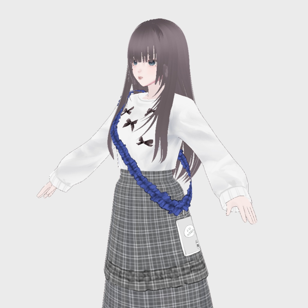 【VRoid用】フリルスマホショルダーストラップ