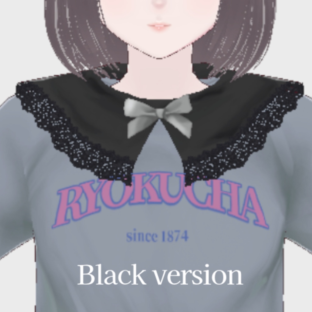 【VRoid用】付け襟&カレッジロゴT