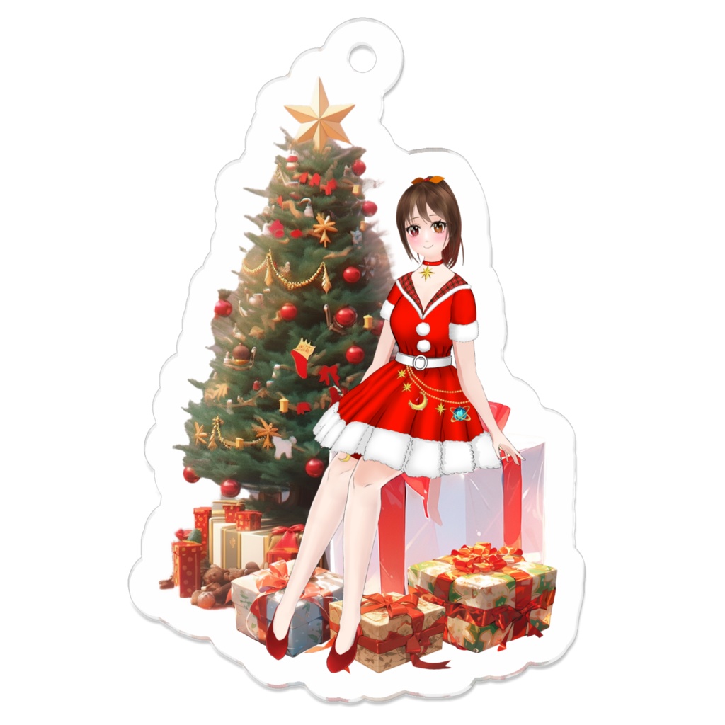 宮秋まどか クリスマス衣装2024 アクリルキーホルダー(裏面コーティングあり)