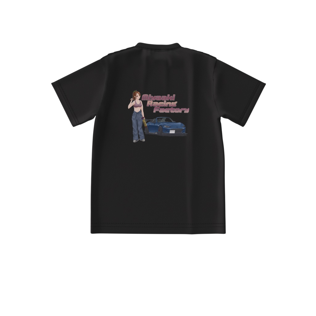 Miyaaki Racing Factory ビッグシルエットTシャツ(黒)
