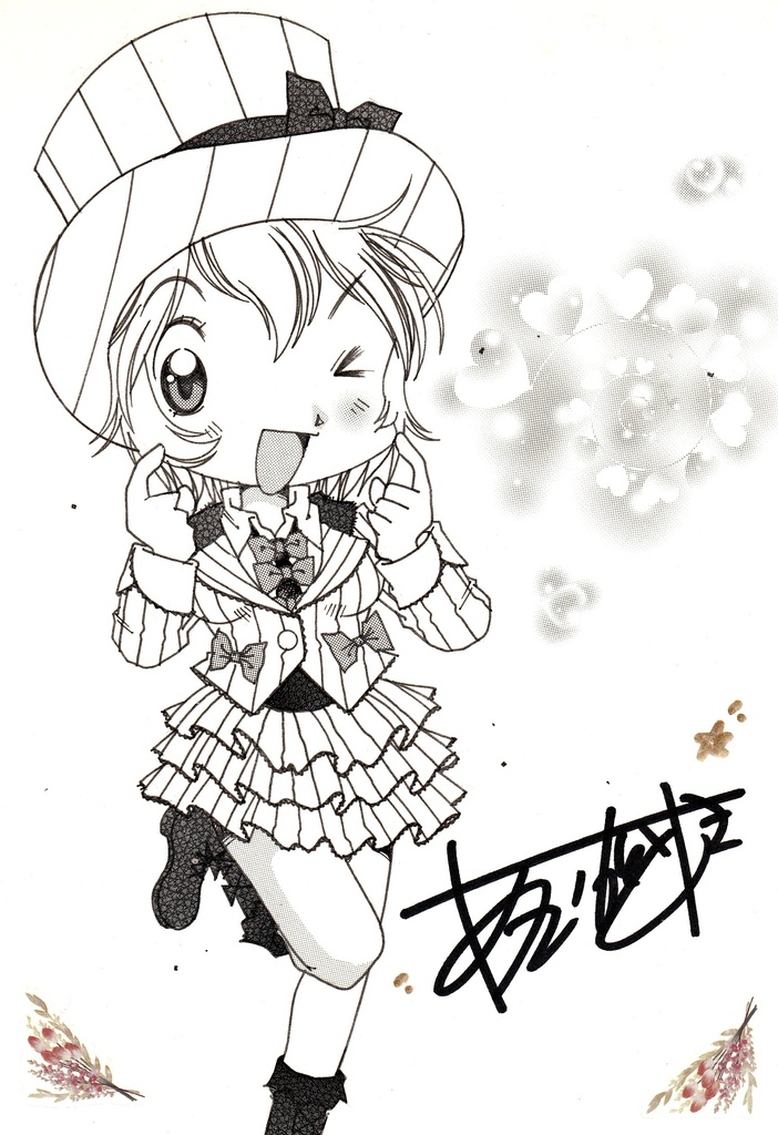 A5サイズのモノクロイラスト&サイン入り生写真のオマケ付き！