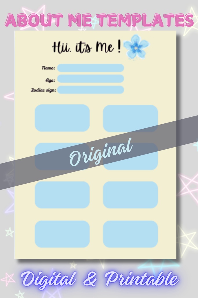 About Me Templates (Original Version)