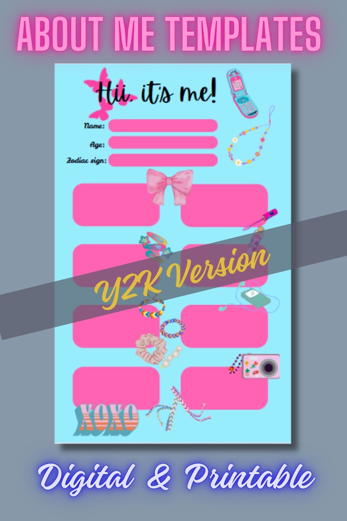 About Me Templates (y2k version)