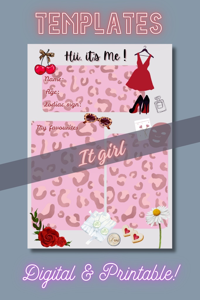 About Me Templates (It Girl)