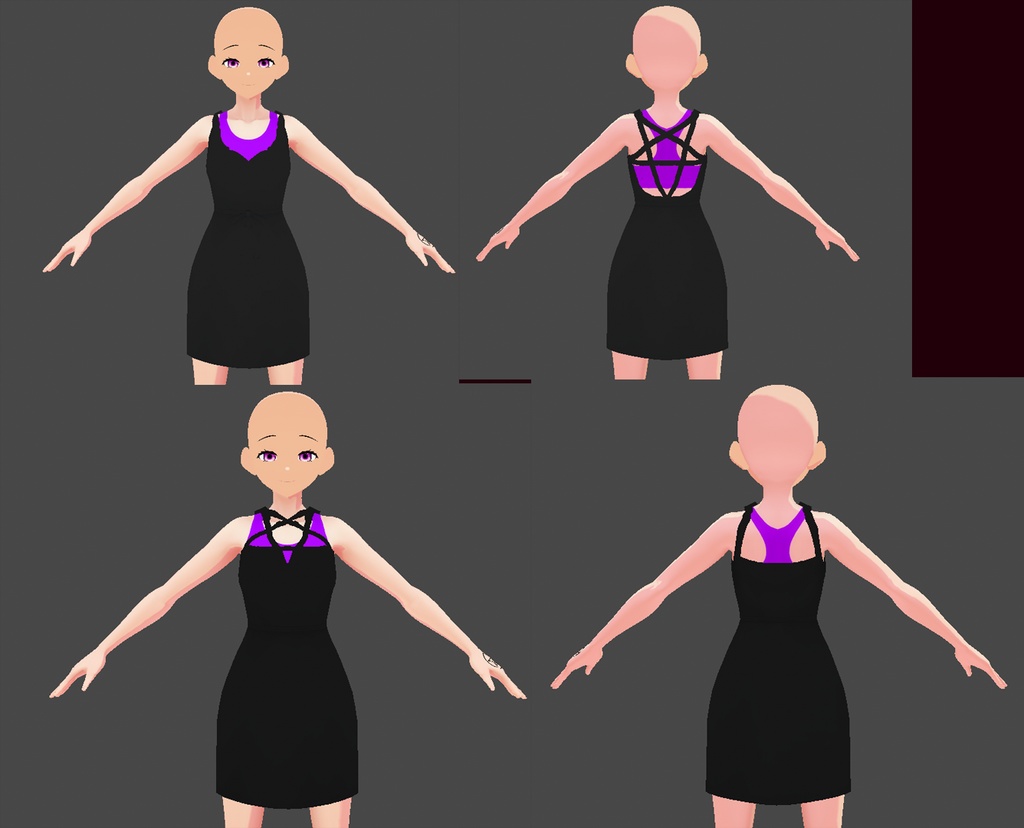 vroid studio pentagram dresses download
