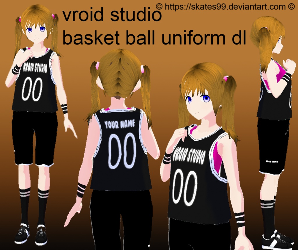 Vroid studio basketball uniform dl