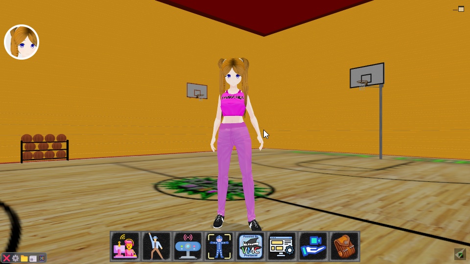 simple basketball court for xr animator and vrmposing desktop vroid studio