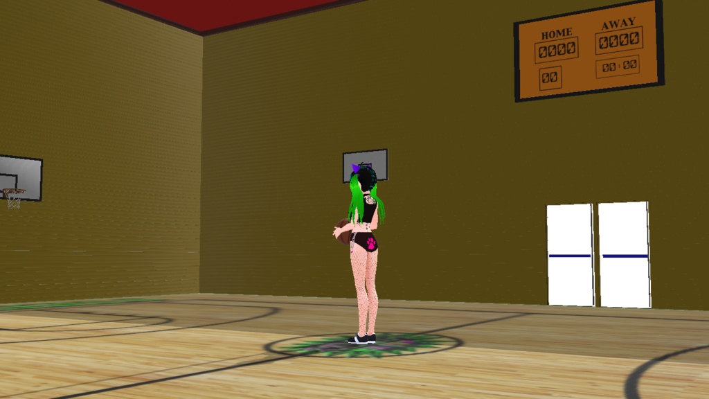 simple basketball court for xr animator and vrmposing desktop vroid studio