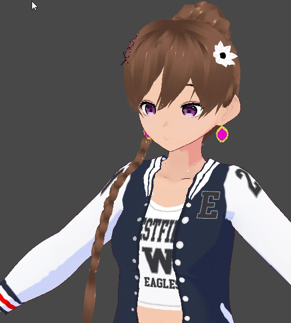 vroid studio simple bun hair preset