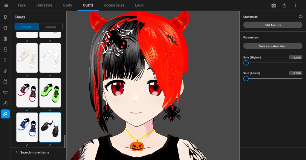 vroid studio spiders accs dl