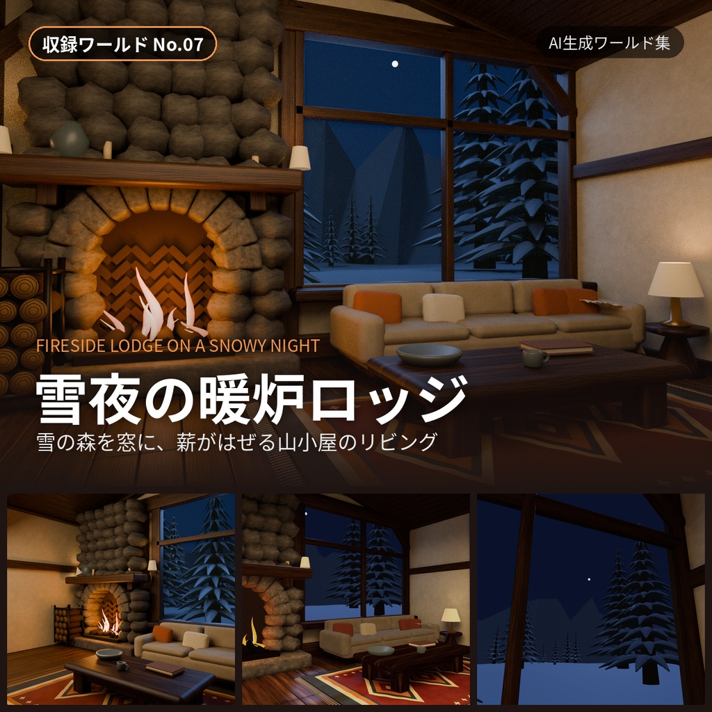 【100円・随時追加】茶味のお店の3Dワールド素材集|GLB・PMX・Unitypackage