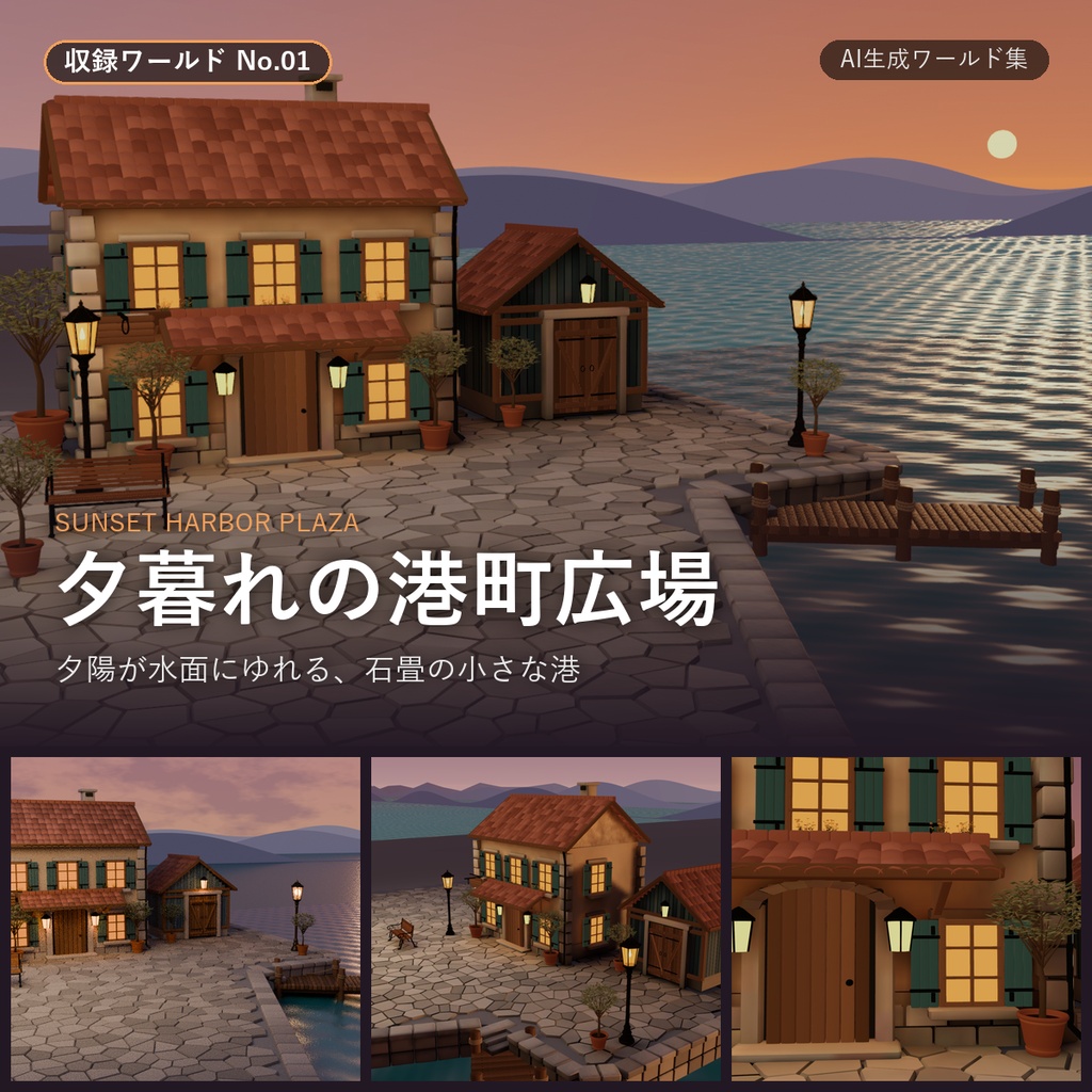 【100円・随時追加】茶味のお店の3Dワールド素材集|GLB・PMX・Unitypackage
