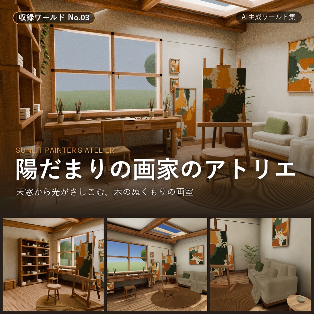 【100円・随時追加】茶味のお店の3Dワールド素材集|GLB・PMX・Unitypackage