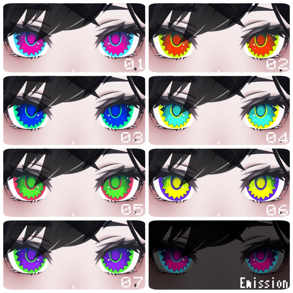 【10アバター対応】K02β Eye Texture