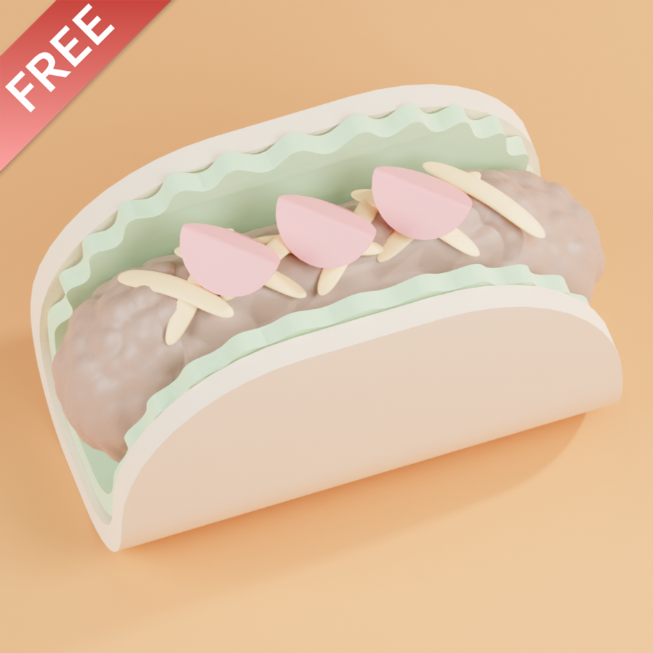 【無料】タコス【fbx】