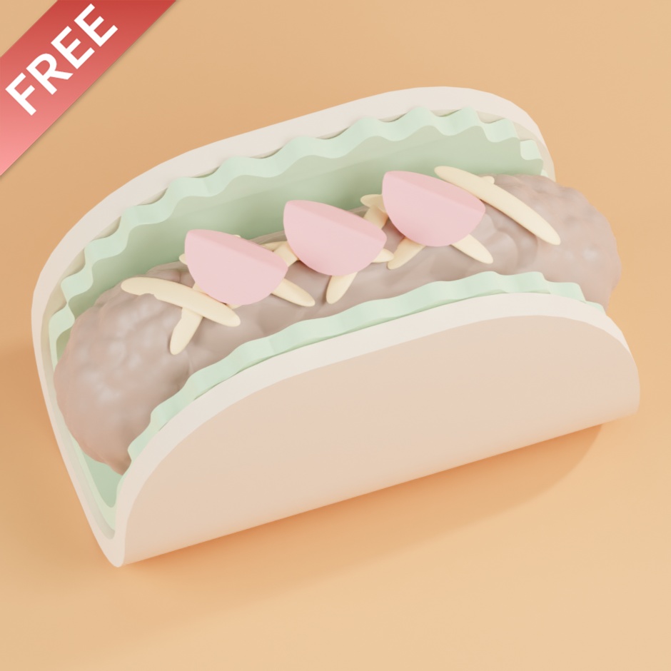 【無料】タコス【fbx】