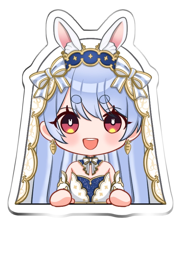 【非公式】兎田ぺこら　　女神衣装　アクリルバッジ