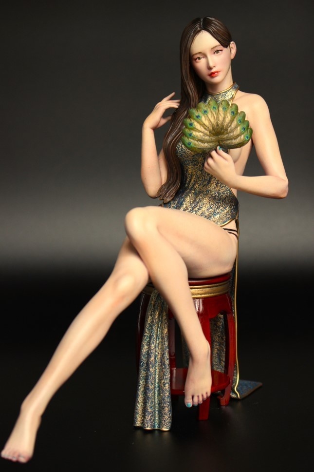 オリジナルガレージキット 踊り子 1/6スケール(23cm) / Original GK Seated Chinese Girl
